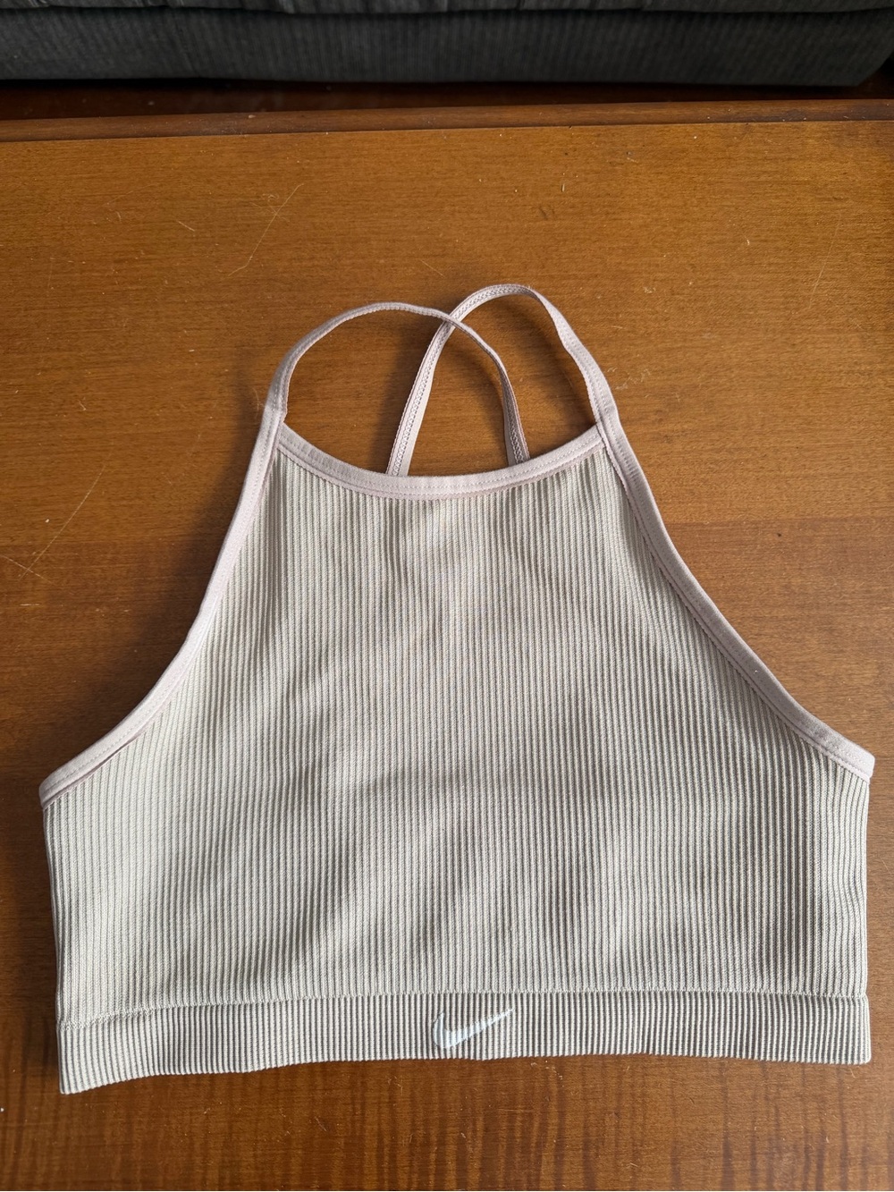 Nike Halter Sports Bra in Pale Pink